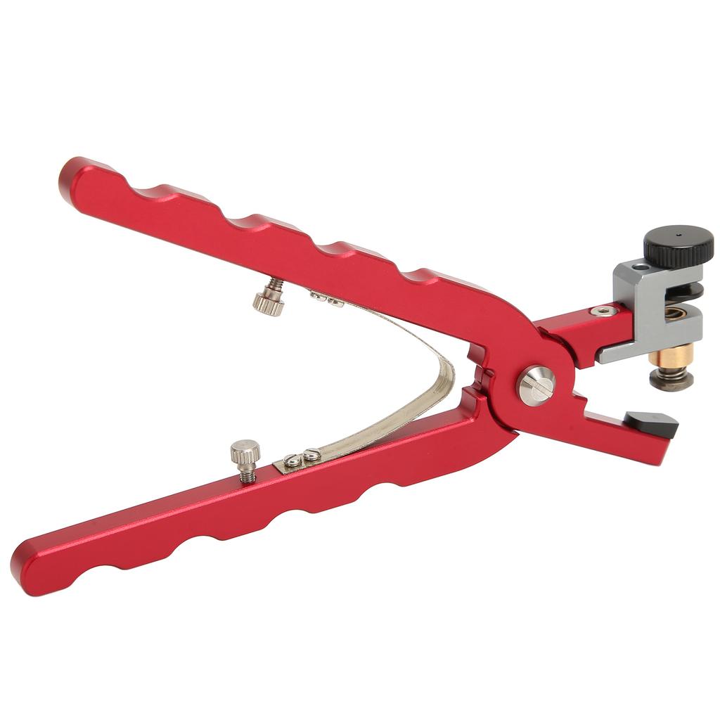 Watch Belt Hole Puncher Lightweight Portable Effort Saving Spring Steel Material Red Handle