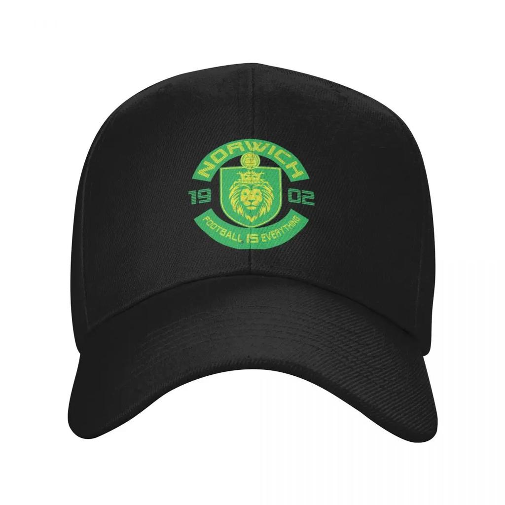 Il Calcio è Tutto Città di Norwich Squadra Cappellino da Baseball Retro Cappello a Cavallo cappellini di lusso Unisex Vintage Tennis Donna