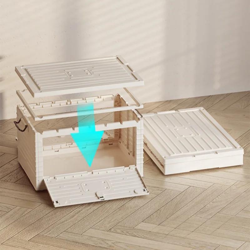 Foldable Storage Boxes Stackable Storage Bin Toys Organizer Large Capacity Clothes Bedding Container Outdoor Car Storage Bin