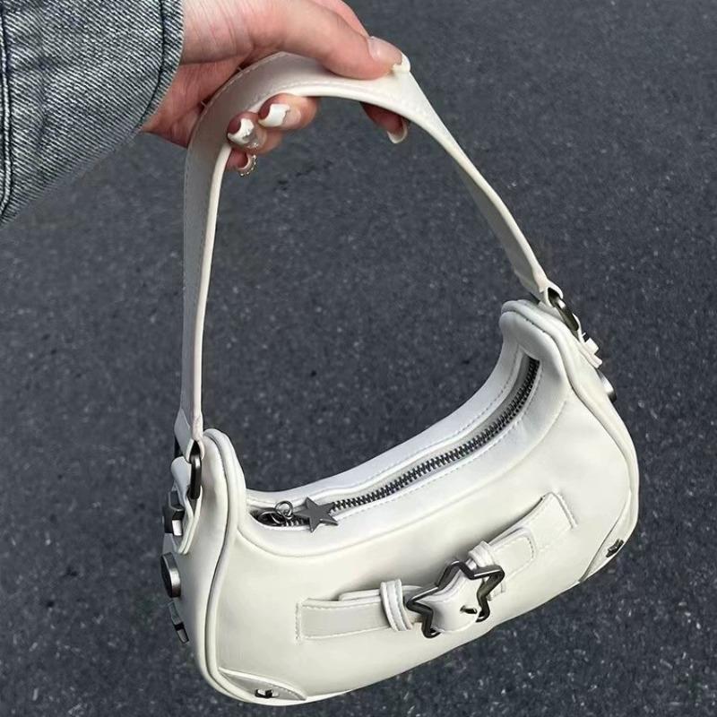 Baguette Bag Women's 2 New Spice Girls Underarm Bag Is Now Popular Pu Leather Personalized Star Buckle Shoulder Women's Bag