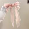 Vintage Elegant Hair Clip Three-layer Bow Pearl Chiffon Super Fairy Style Tie Hair Spring Clip Womne Fashion Hair Accessories