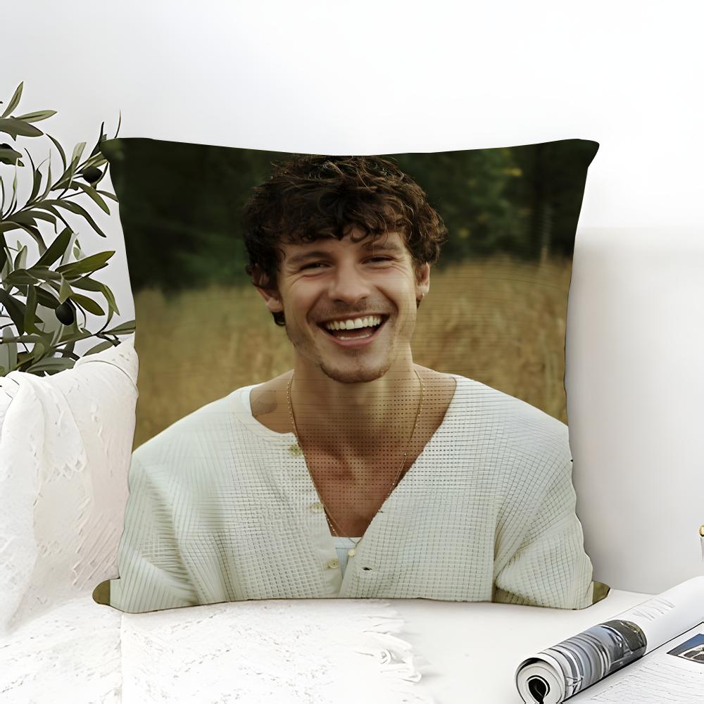 Pop Singer Smile S-Shawn M-MendesS Pillow Case Linen Pillow Case Sofa Home Decor Cushion Cover Cushion Cove