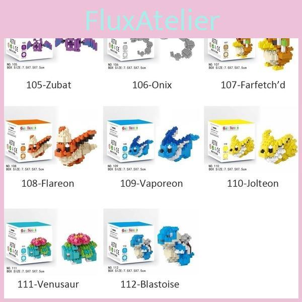 Pokemon Diy Building Blocks Figures Set Pikachu Plastic Toy Model Kids Gift