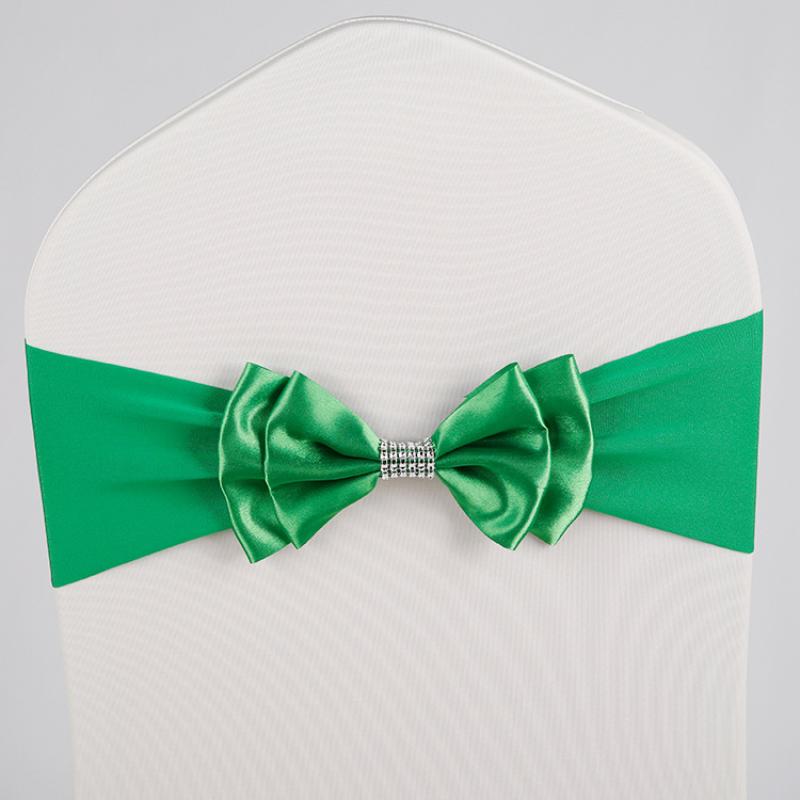 Spandex Chair Sash Sophisticated Wedding Chair Sash Satin Chair Ribbon Multifunctional Double Layer Bow Tie For Banquets Halls