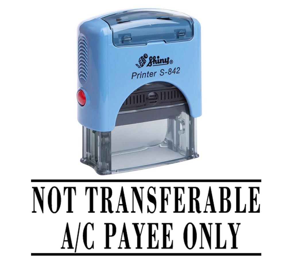 NOT TRANSFERABLE A C PAYEE ONLY Shiny Self Inking Rubber Office Stationary