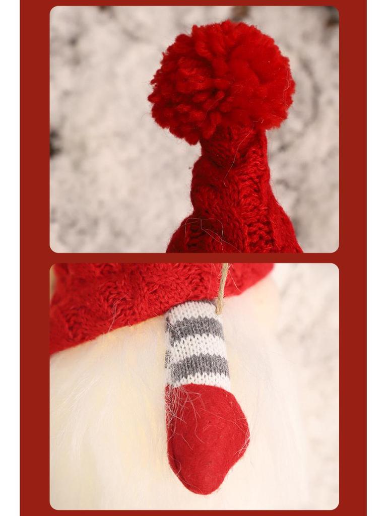 Christmas LED Knit Gnome Hat Ornament - High-End Holiday Party Decoration Gift