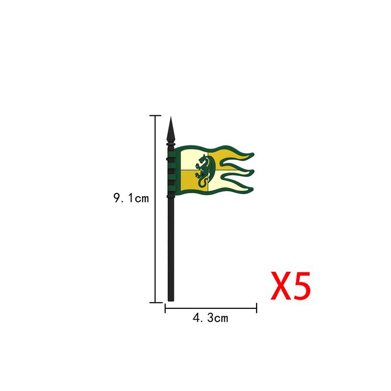 Medieval Knights Figures Accessories Building Blocks Officer Cloak Helmet Cape Armor Shield Black Eagle Red Lion Toys MOC Bricks