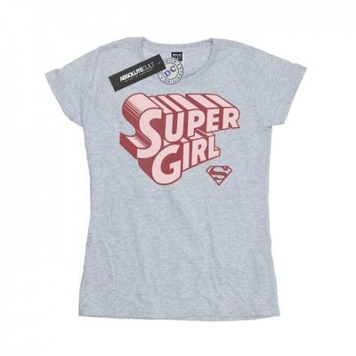 Womens/Ladies Supergirl Retro Logo Cotton T-Shirt