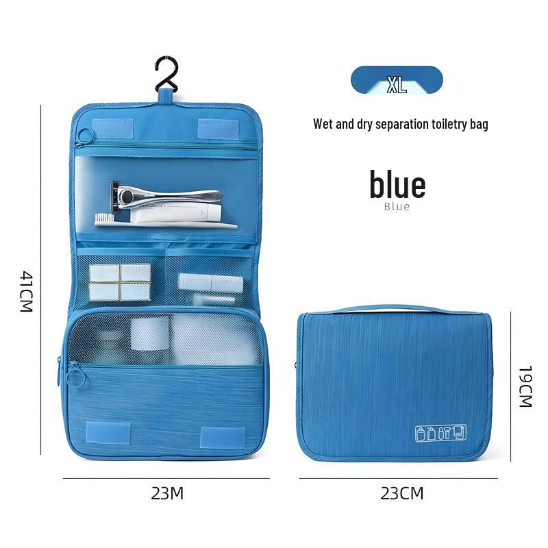 Cationic Hanging Toiletry Bag: Wet/Dry Separation Frosted Makeup Travel Organizer