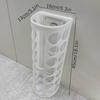 Wall-Mounted Storage Basket Multifunctional Grocery Storage Organiser Space Saving Large Capacity White Plastic Bag Dispenser