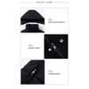 Chinese Opera Art Examination Black Simple Down Cotton Clothing Super Long Over Knee Large Size Male and Female Couples Thickened Jacket