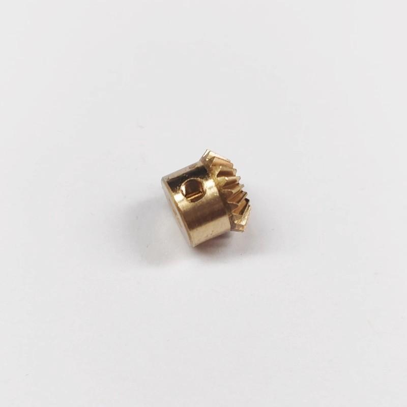 2 Stück 0,5 m 20 Zähne Bohrung 2/3/4 mm Kegelrad 90 Grad rechter Winkel 1:1 Getriebe Messing Metall Kegelrad
