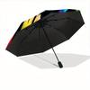 1pc Colorful Zebra Automatic Open/Close Umbrella, Portable Folding umbrella for Everyday Use yy250826076