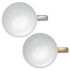 Noritake Pair of 295cc Mugs with Gold and Silver Fine Strains, Porcelain, P5355L/1605-6