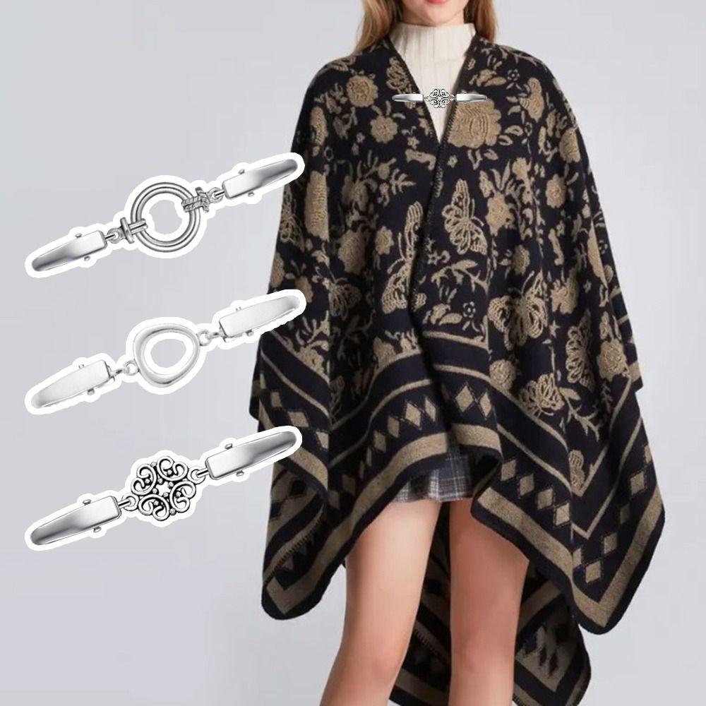 Alloy Collar Clip Anti Slip Sweater Clasp New Cloak Buckle  Men