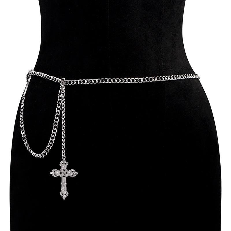

Панк Готичний Хрест Поясний Ланцюг Jk Аксесуари Спідниці Ланцюг Штани Ланцюг Для Жінок Дівчат Ланцюжок Для Тіла Простий Хрест Пояс Подарунки