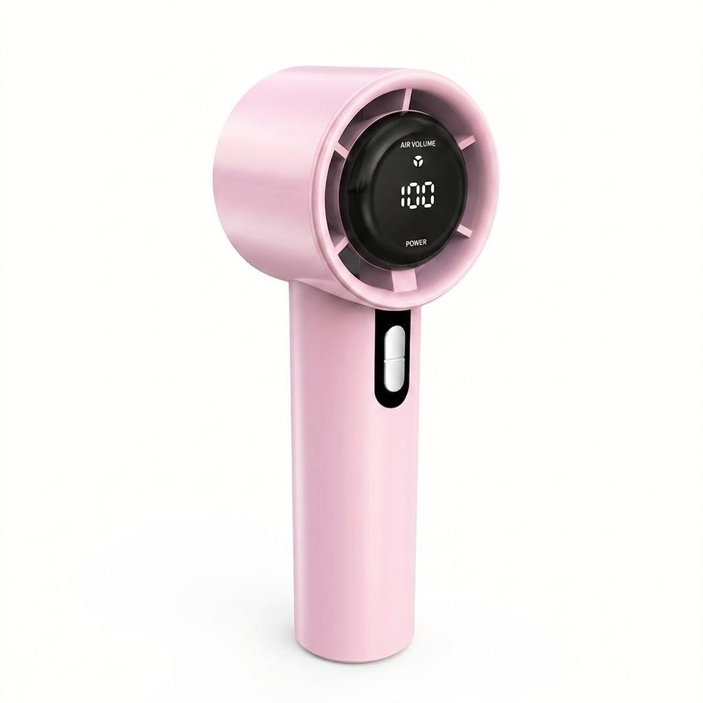 GMOX Portable Mini Handheld Fan with LED Display & Flashlight, 100 Speed Levels, 2000mAh USB Rechargeable Battery
