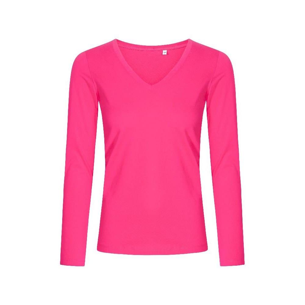 X.O By Promodoro Womens/Ladies V Neck Long-Sleeved T-Shirt