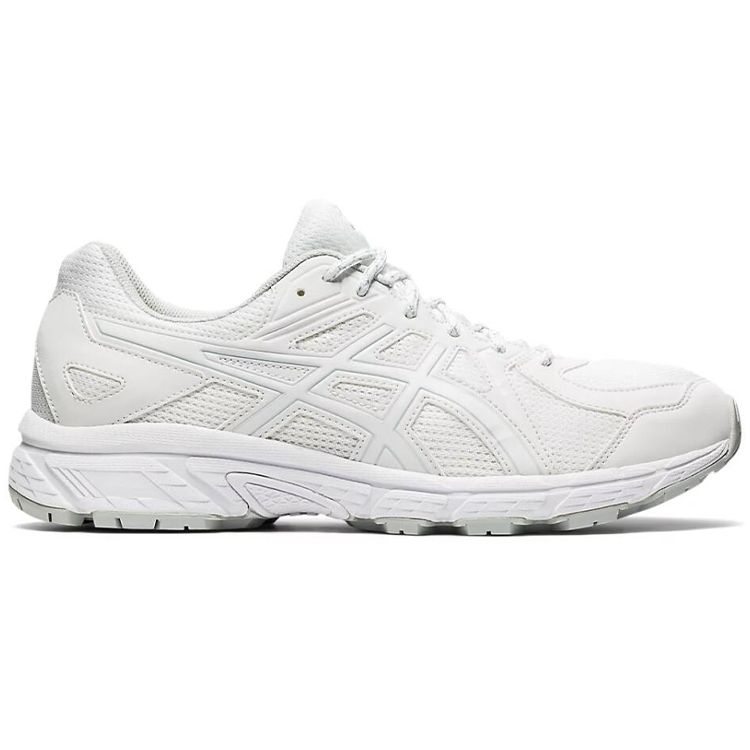 Asics Jog 100 T Trl Round Toe Lace-Up Fabric Synthetic Leather Low-Top Running Shoes Men sneaker White 1021A504-100