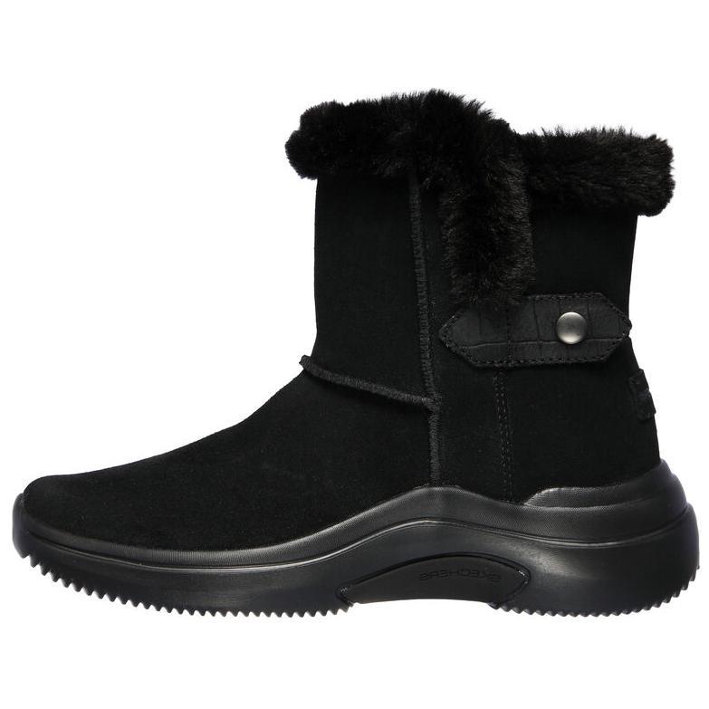 Skechers On The Go Warm Durable Midtown - Chill Baby Comfortable Fashion Short Snow Boots Women boots Black 144252-BBK 36