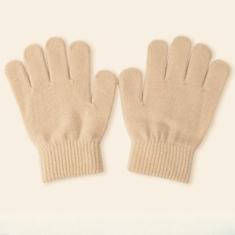 Strikkede hansker i ensfarge for barn 5-10 år Studenter Vintervarme Utendørs sykling og Daglig kaldt vær Bruk Votter