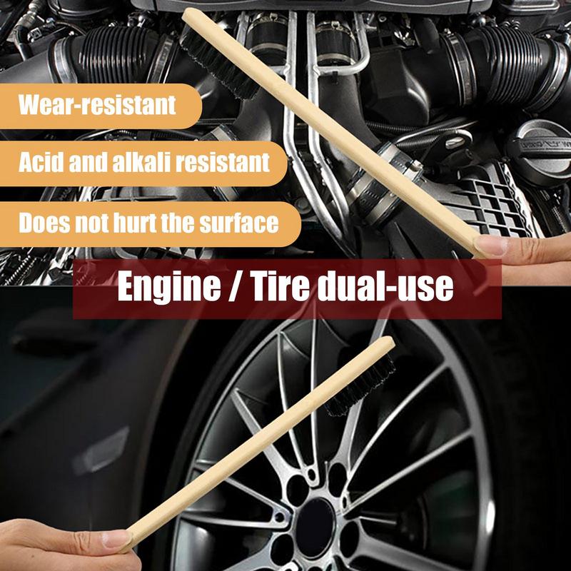 Car Wheel Tire Brush Utility Scrub Brush Long Handle Tire Brushes Wear Resistant Scrub Brush Long Handle Tire Cleaner For SUV
