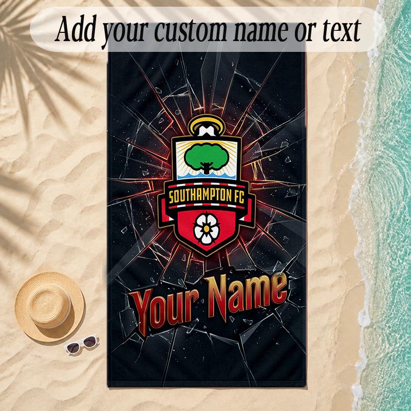 Beach TowelSouthampton FC Custom Name Text Personalized Soft Towel for Beach Pool Indoor Home Decor Gift
