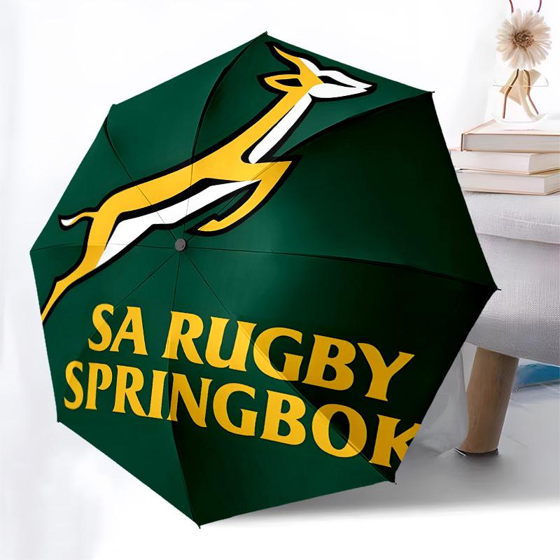Rugby Springboks Automatic Opening and Closing, 8 Rib Structure Portable Umbrella, Suitable for Men and Women In All Seasons  Perfect Gift F