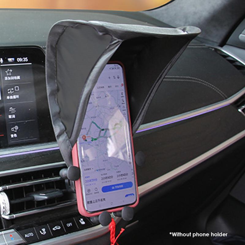 Handy Sonnenschutz Regen Sonne für Handyhalter Silberbeschichtetes Gewebe Auto Handyhalter Schirm UV Hitzeschild