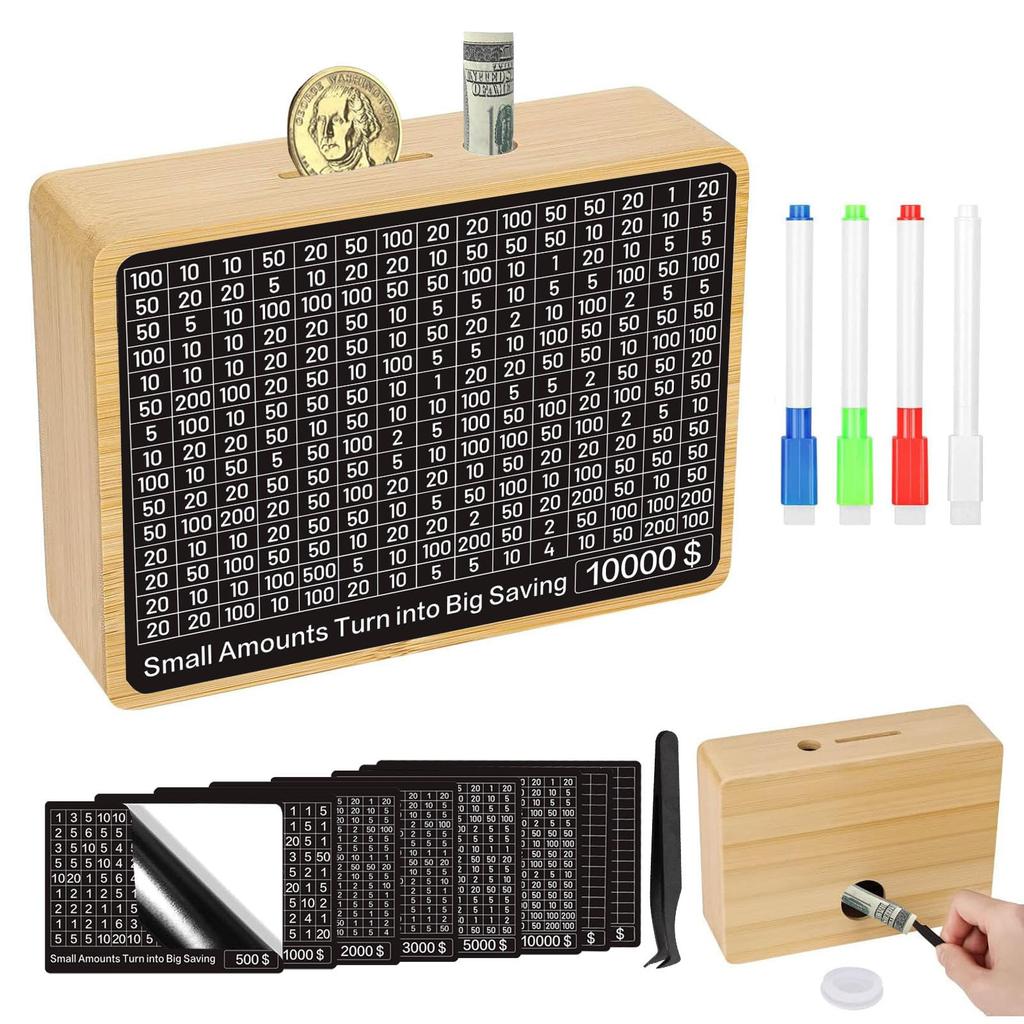 Savings Bank, Bank For Adults And Children, Savings Goals And Savings Objectives, Coin Bank For Boys And Girls, No Installation Required, 8ml