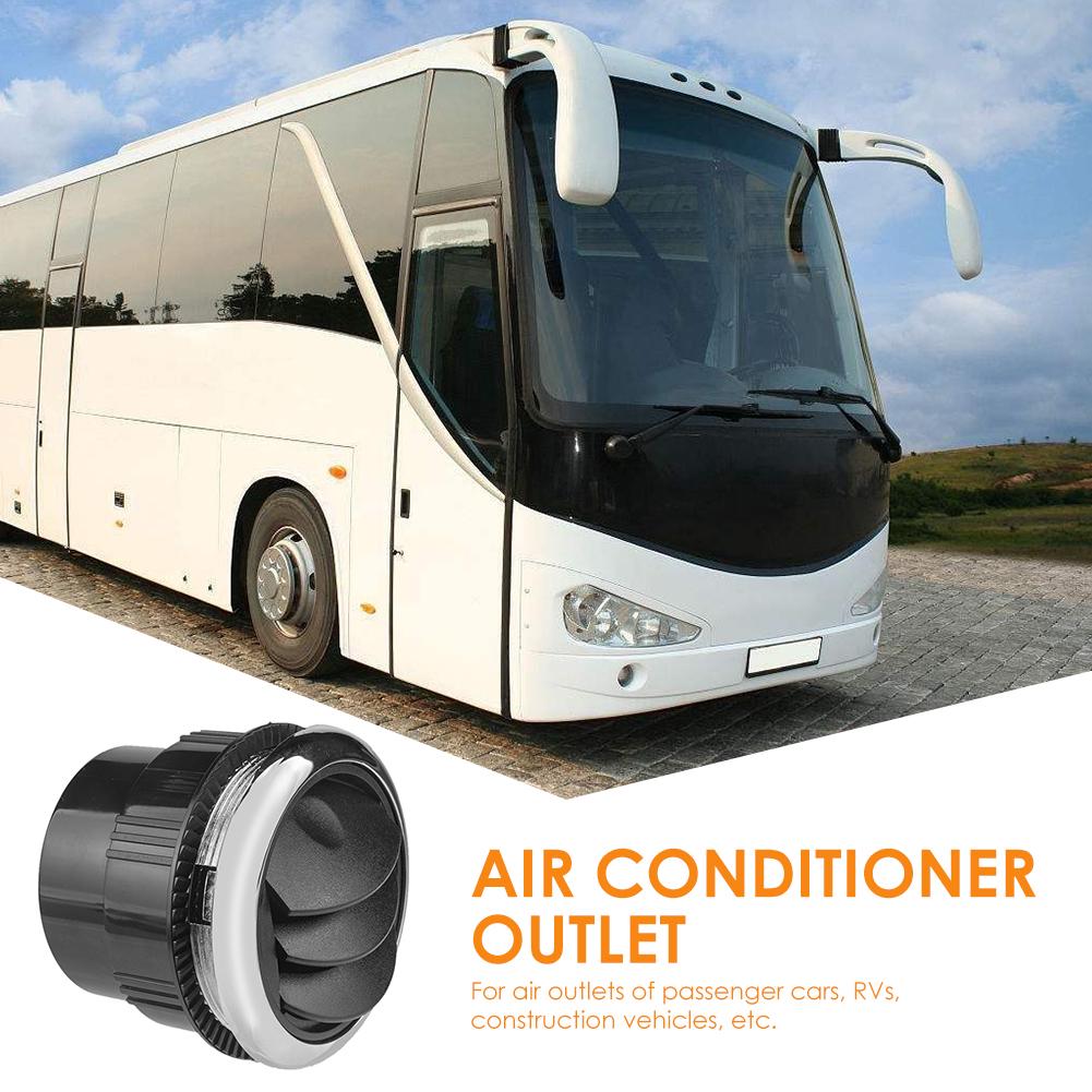 A/C Air Vents Universal 2.95 inch Air Conditioning Outlets with Chrome Outdoor Personal Car Decoration for RV Bus