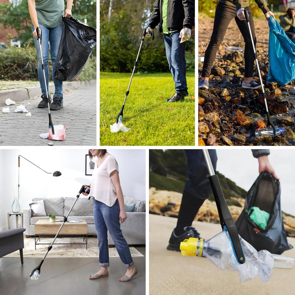 Housolution Magic Grab Pomocník na odpadky Celková délka Nosnost Dlouhý hrot z hliníkové slitiny Směr Modrá ruka, Tyč, Sběr, Ruka, 110cm, 3kg, Typ,