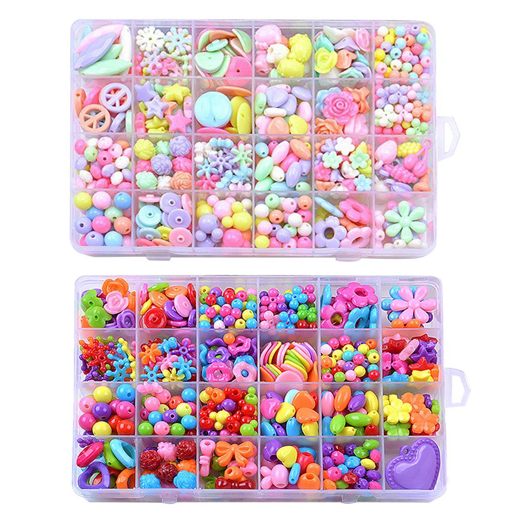 Toddlers DIY Jewelry Beads Toys Kids Necklace Bracelet Beading Christmas Birthday Holiday Preschool Party Toy Gadgets