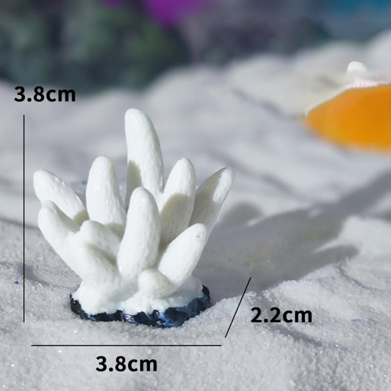 10pcs Colorful Artificial Corals Reef Decoration Simulation Corals Landscape for Bettas Fish Tanks Lovely Styles