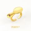 Porti 24k Birthstone Gold Spoon Ring 100 Day Ring 1.875g