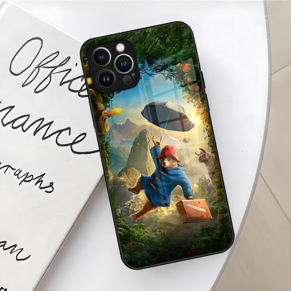 Paddington Bear Phone Case for Iphone 17 16 Air 15 14 12 11 13 Pro Max Mini X Xr Xs Se Puls Glass Cover
