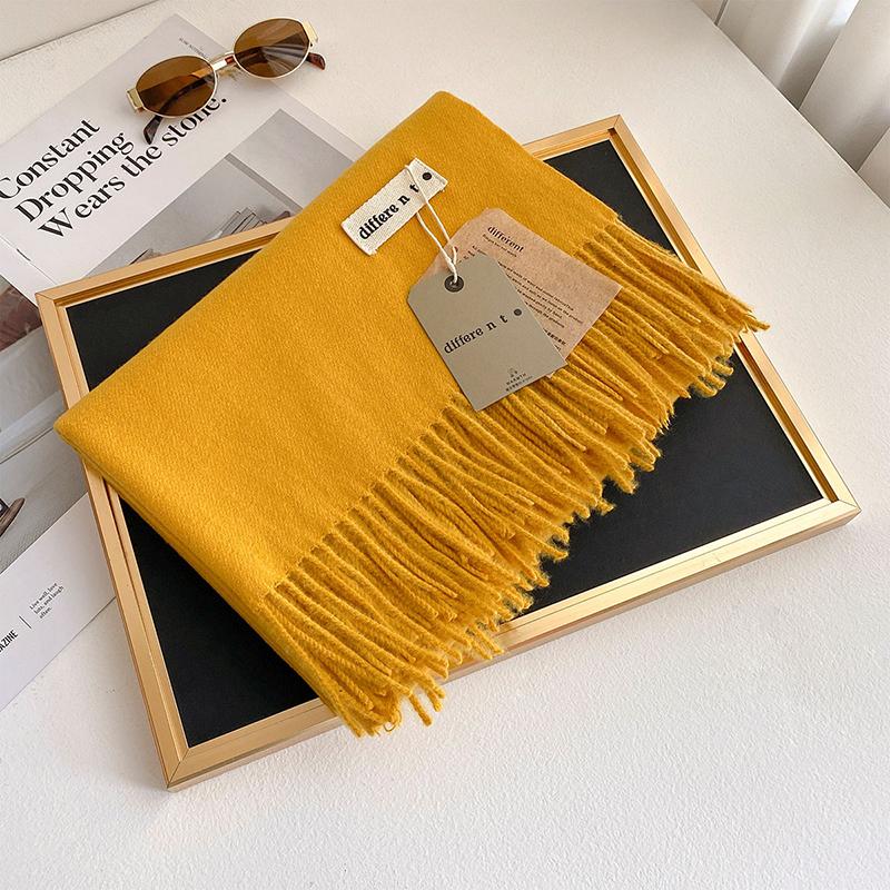 45 Color Winter Scarf For Women Long Warm Cashmere Scarves Hijab Solid Lady Shawl Wrap Female Pashmina Bandana Head Stole