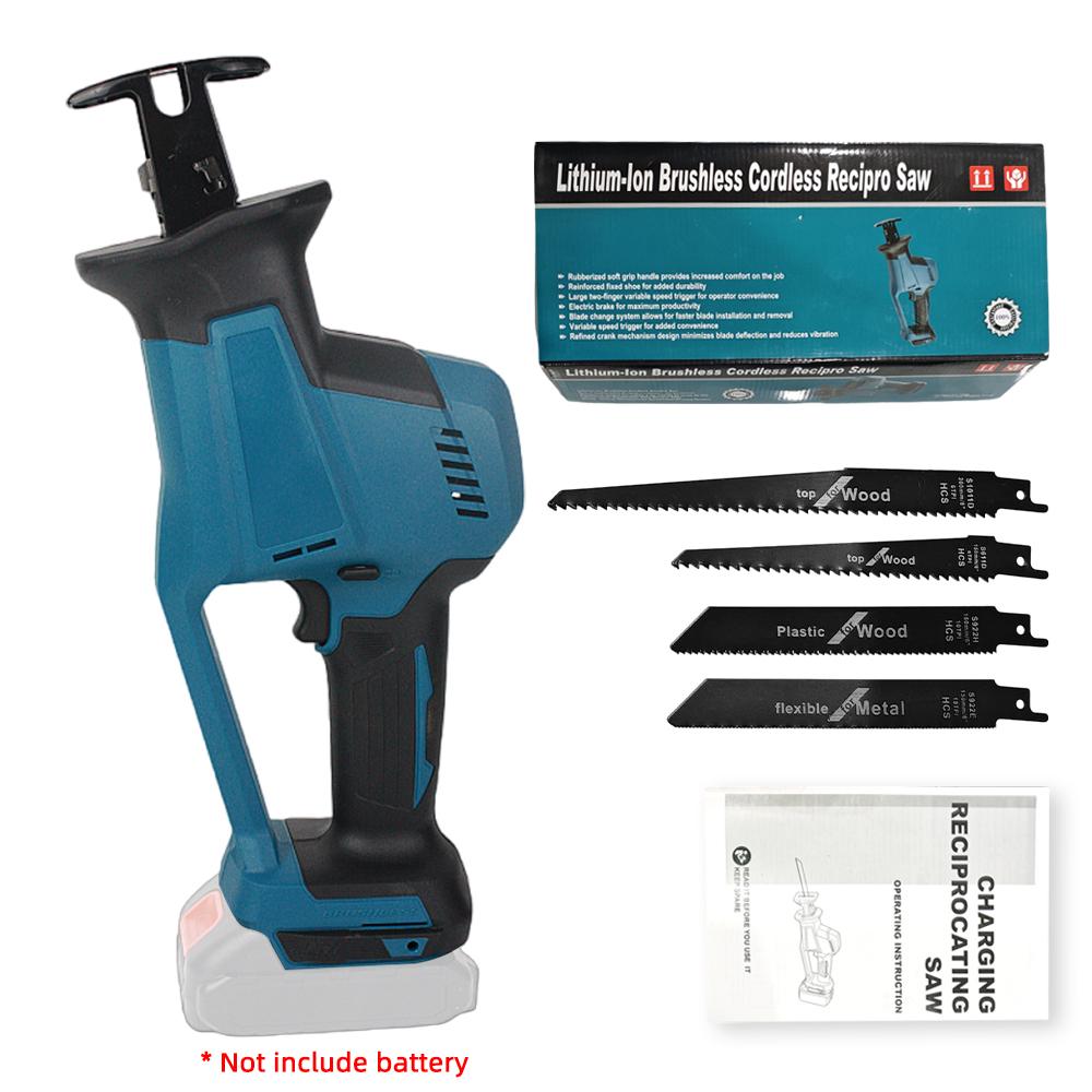 Cordless Electric Reciprocating Saw for Makita Household Brushless Wood Metal Cutting Saw Lithium Battery Saber Saw Power Tool