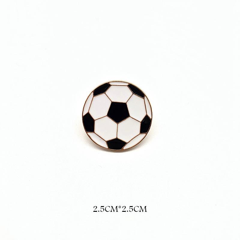 Sports Style Metal Accessories: Football, Basketball, Badminton, Volleyball Badges for Men and Women