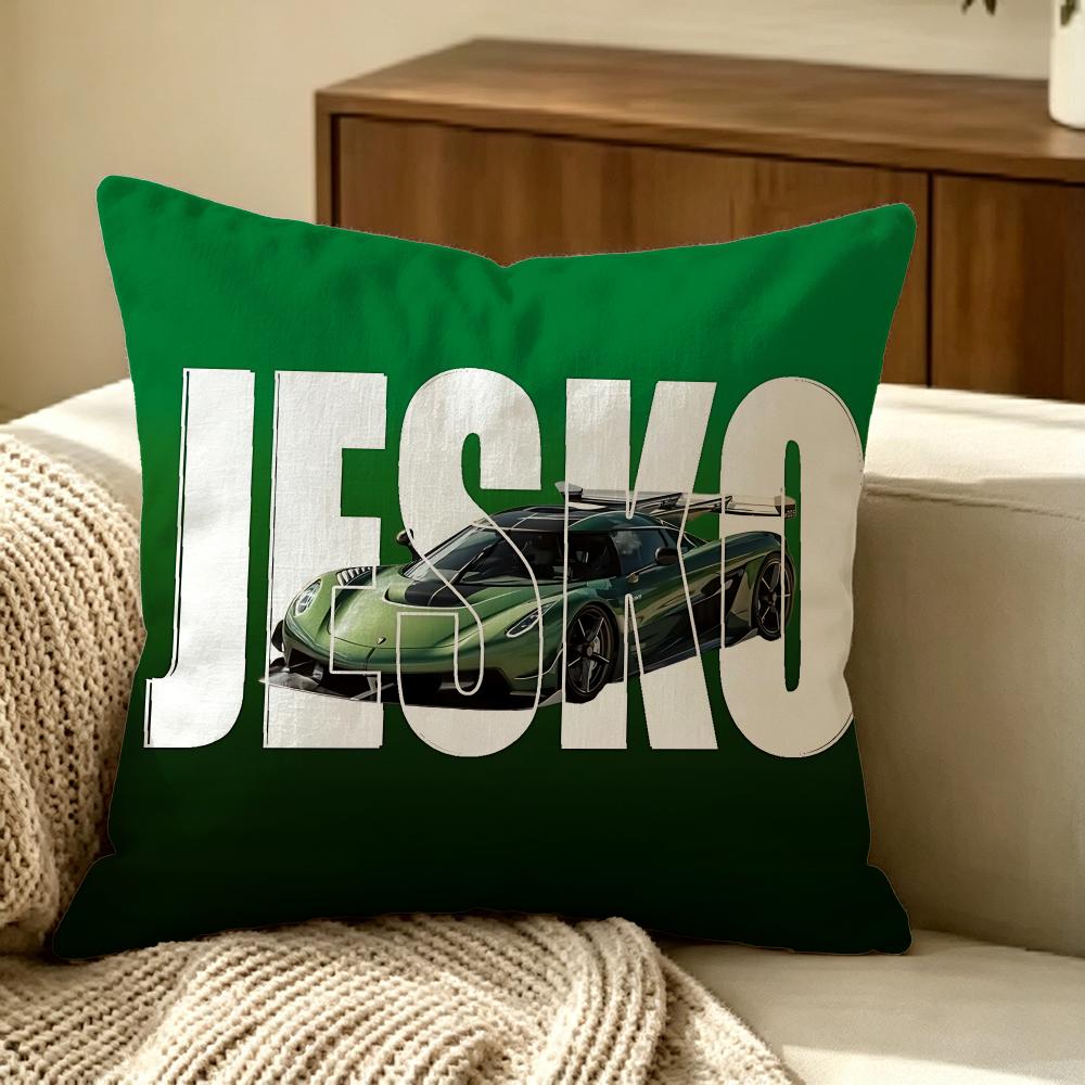 Brand Koenigsegg Cushion Cover Pillow Cover Nordic Minimalist Throw Doublesided Print Cushion Case For Sofa Bedroom Decor