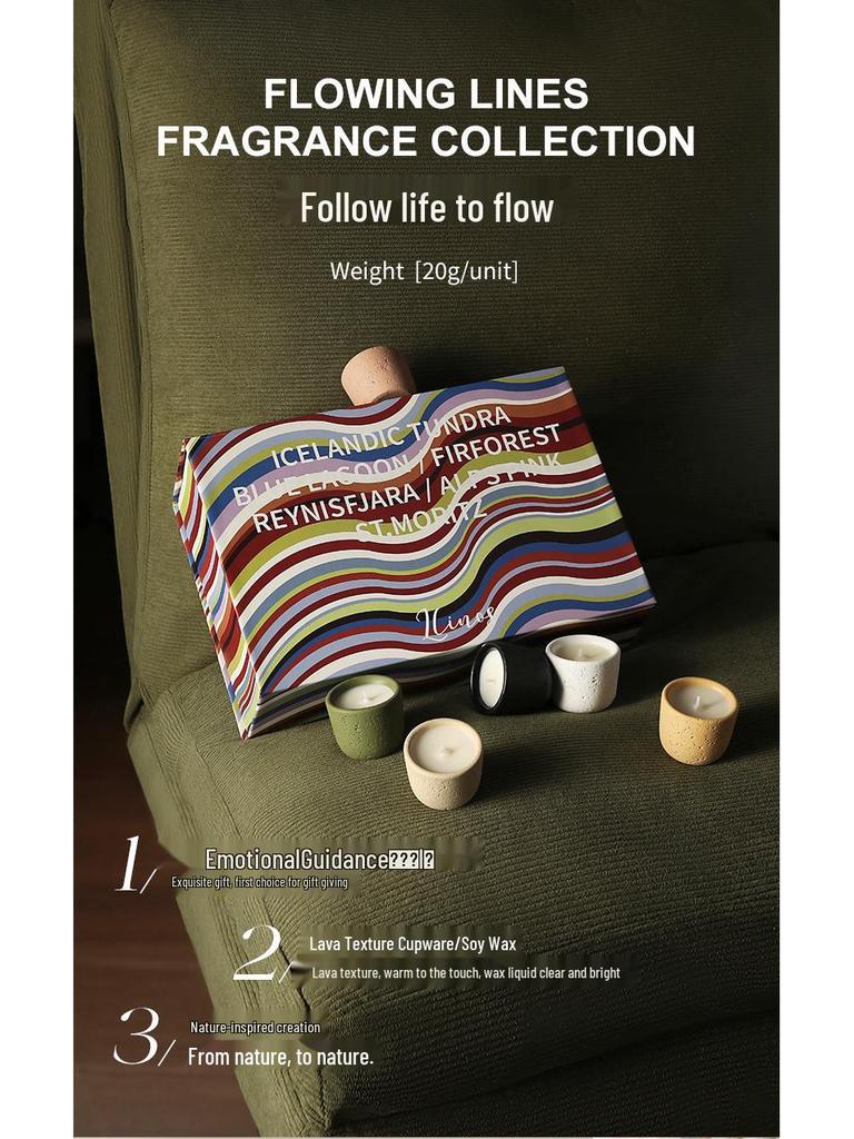 Ya Feng Rock Whisper Scented Candle & Diffuser Gift Set - Long-lasting Essential Oil Fragrance for Home