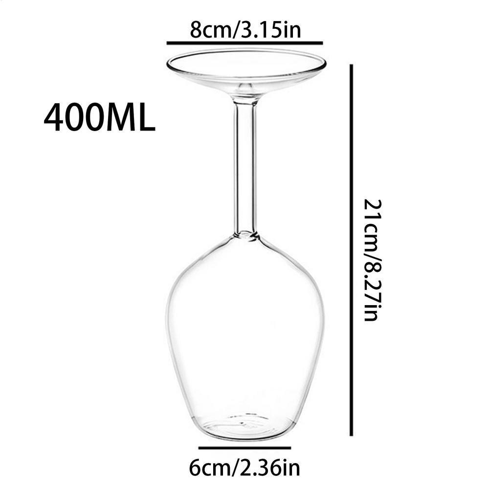 

Wine Glass Upside-Down Red Wine Glasses Modern Glassware 400ml for Men Women Valentine s Day Birthday Christmas Hot Cold 301-400ml чистый