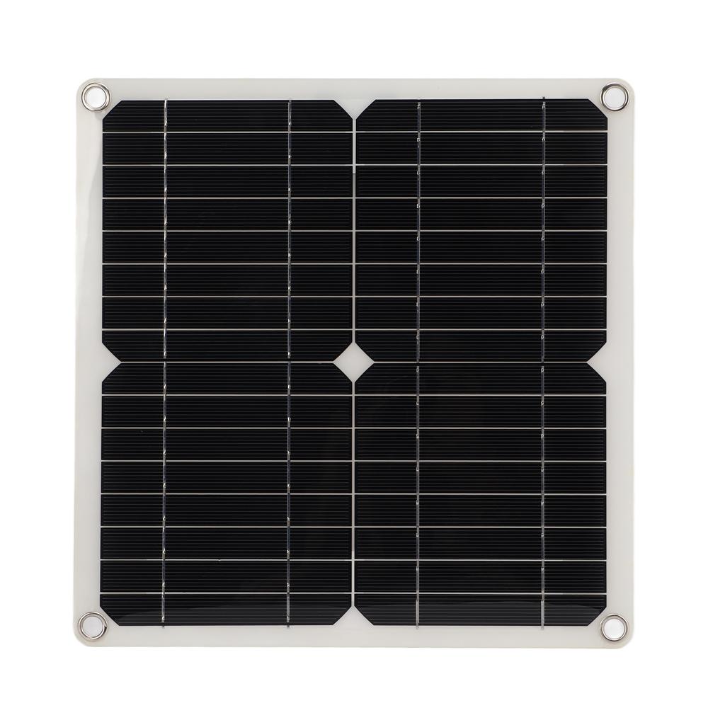 Solar Panel Kit Monocrystalline Solar Cell Panel Charger Dual USB+DC Output 15W for Outdoor Charging