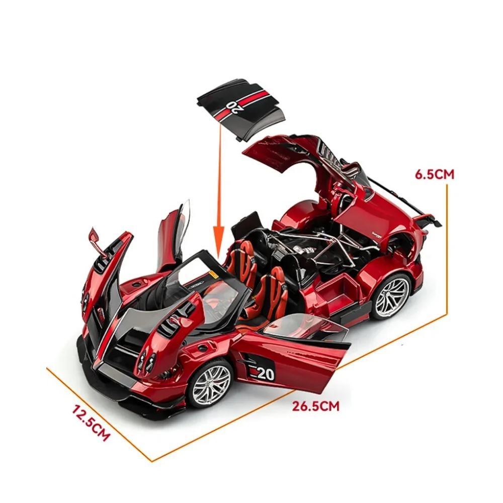1/18 Pagani Huayra BC Alloy Sports Model Diecast Metal Racing Car Vehicles Model Collection Sound Light Simulation Kids Toy Gift