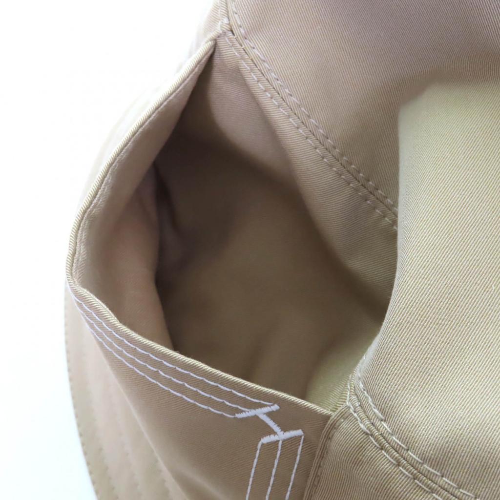 Pristine HERMES Hat Fred Stitch Embroidered H Bucket Hat Cotton Mens Used