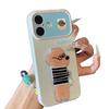 Fun puppy bracket is suitable for apple 11promax mobile phone iphone11 huawei love window soft case