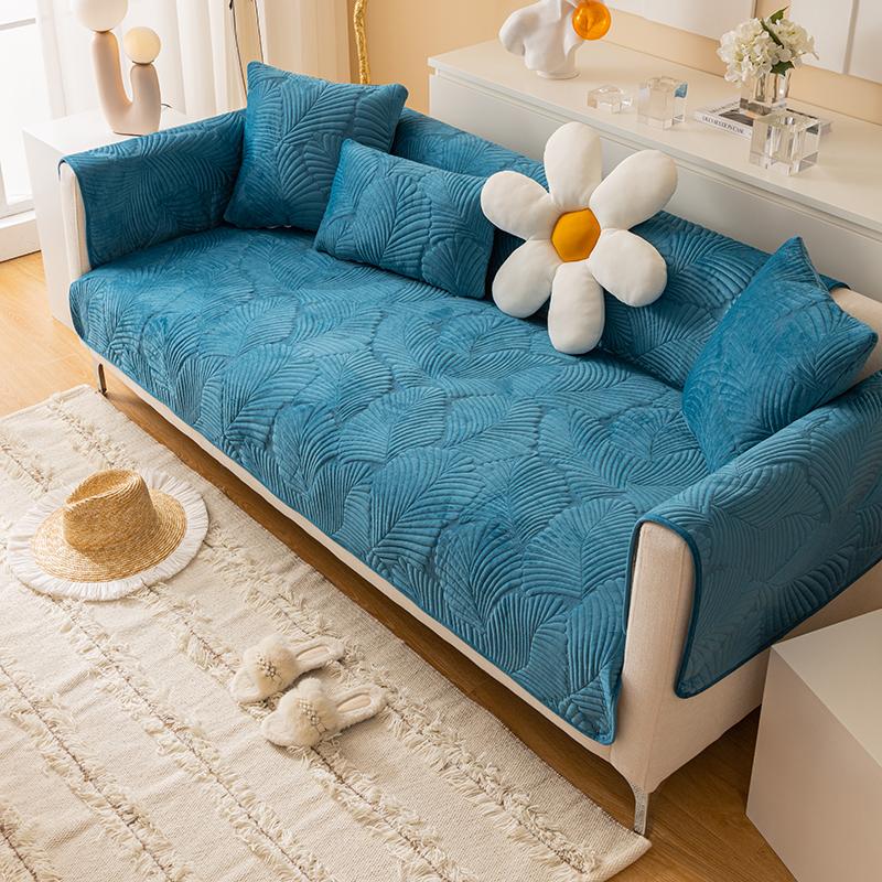 Pernă de Sofa Îngroșată Embosată Anti-Alunecare Simpla Moderna Culoare Solidă Piesă Prosop Universal pentru Sofa Pentru Camera de Zi