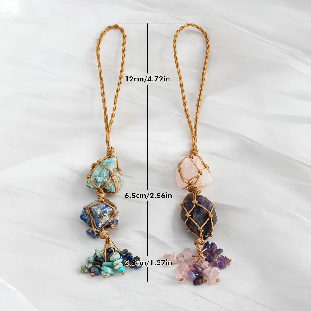 Artificial Crystal Column Pendant With Handmade Car Decor For Fashion Style