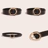 Sweet Womens Faux Leather Belt With Pattern And Alloy Buckle For Casual Wear