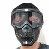 Bluetooth RGB Light Up Airsoft Paintball Military Tactical LED Display Mask Full Face Skull Halloween Hunting Protective Mask